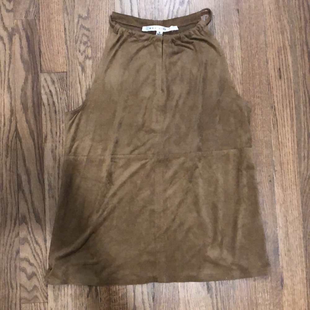 Max Studio Faux Suede Top